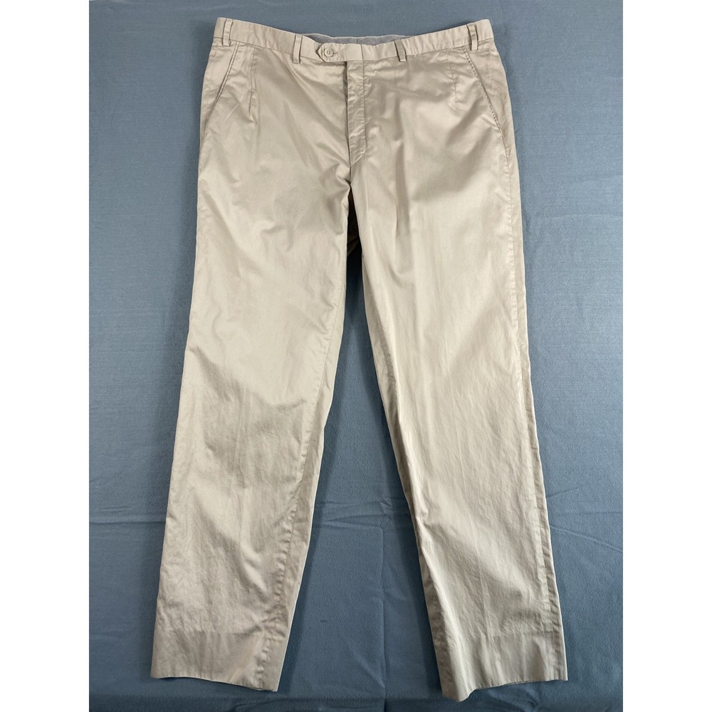 Brioni Dress Pants Men's Sz 40 R (39x32) Light Beige Work Office Wedding Guest
